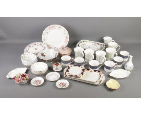 A collection of ceramics including Spode, Royal Crafton, Royal Doulton, Royal Worcester, Heritage Mint Imari, Colclough and m