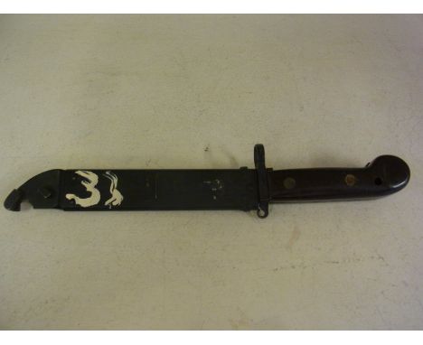 AK47 Bayonet in scabbard that also acts as a wire cutter 