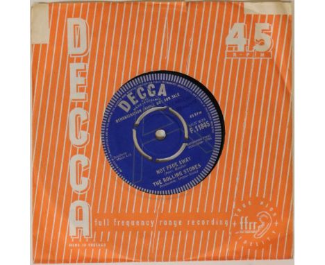 THE ROLLING STONES - NOT FADE AWAY 7" - ORIGINAL UK DEMO (DECCA - F 11845). The original 1964 UK 7" demo of Not Fade Away c/w