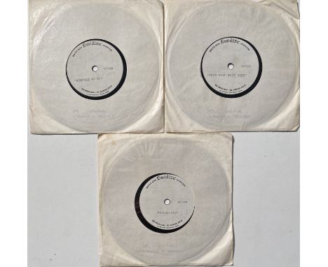 GRAHAM GOULDMAN (10CC) - UK 7" EMIDISC UNRELEASED ACETATES. Unique bundle of 3 x single sided 7" Emidisc recordings featuring