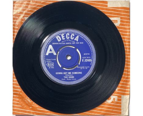 THE GAME - GONNA GET ME SOMEONE 7" - ORIGINAL UK DEMO (DECCA - F 12469). Another top rarity from The Game, this c/w the mega 