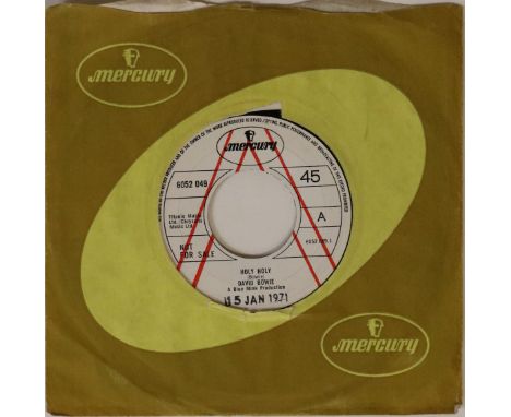DAVID BOWIE - HOLY HOLY 7" - ORIGINAL UK DEMO (MERCURY - 6052 049). Sensational condition original UK 7" demo of the January 