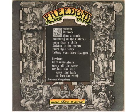 FREEDOM - FREEDOM IS MORE THAN A WORD LP - ORIGINAL UK PRESSING (VERTIGO SWIRL 6360 072). Very well presented original UK pre