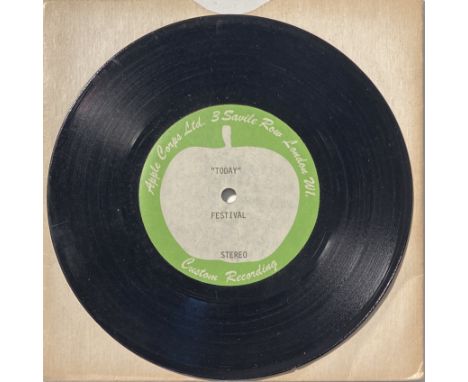 FESTIVAL (GODLEY-CREME) 7" ACETATE (APPLE CUSTOM RECORDING). A perhaps one-off single sided 7" 'Apple Custom Recording' aceta