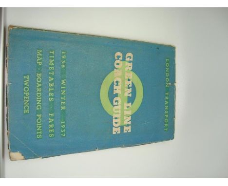 London Transport GREEN LINE COACH GUIDE  Winter 1936/1937  Booklet with timetables, faretables, season-ticket rates, boarding