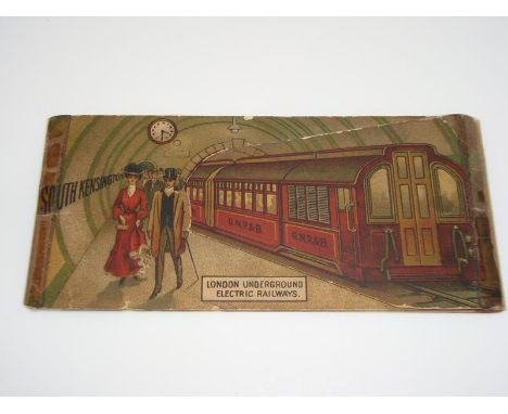 London Underground Electric Railways 1907 advertising CARD with MAP, one of a series featuring different stations, in this ca