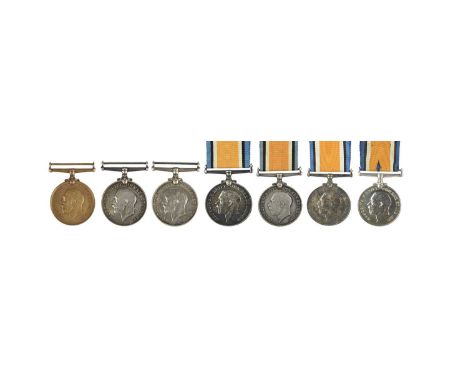 A small collection of Great War campaign medals, comprising: two: British War Medal 1914-20 and Mercantile Marine War Medal (