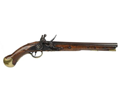 A British .57 Long Sea Service flintlock pistol, barrel 11.5 in., struck with Ordnance proof mask and barreller's mark 'I.C';