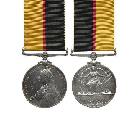 A Queen's Sudan Medal 1896-98 re-engraved to Sergeant Frank Knowles, 21st Lancers, (3402, SERGT F. KNOWLES. 21/L/CERS.), pers