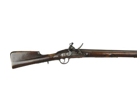 A Prussian Model 1740 'Potsdam' flintlock infantry musket, pinned barrel 41 in., elongated brass foresight viewed through a t