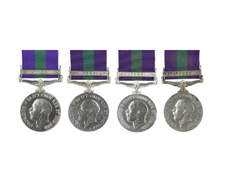Four General Service Medals 1918-62, George V, vis.: i) clasp: S. Persia (4442 SEPOY MOHD GHULAM. 1-55-COKE'S R), contact mar