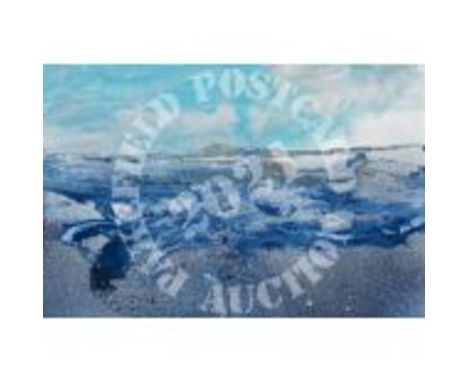 Untitled Day - Acrylic on paper. "This year I have painted two postcards: Untitled Night and Untitled Day. They signify the f