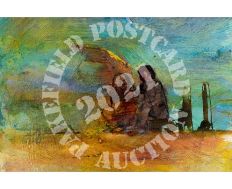 Ending - Gouache, Ink on card. I live very close to the sea and close to the beautiful Kessingland  Beach.  I sometimes wish 