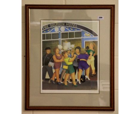 Beryl Cook, Pencil signed print, Ladies in the Dolphin Hotel (61cm x 73cm)