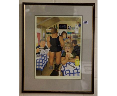 Beryl Cook, Pencil signed Ltd Edition 95/850 framed print (54cm x 68cm)