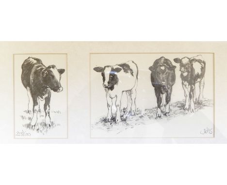 Quantity of limited edition prints of sheep and cattle, etc. including signed coloured engraving "Spring Lamb", (6)