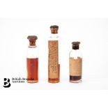 Antique Glass Rum Bottles