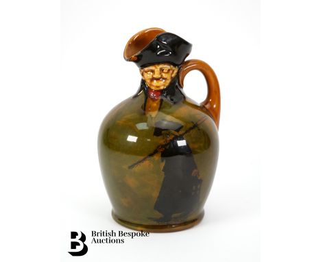 Royal Doulton Night Watchman ceramic flask, approx 21 cms, with factory marks to base. (*cr)Condition ReportThe flask shows s