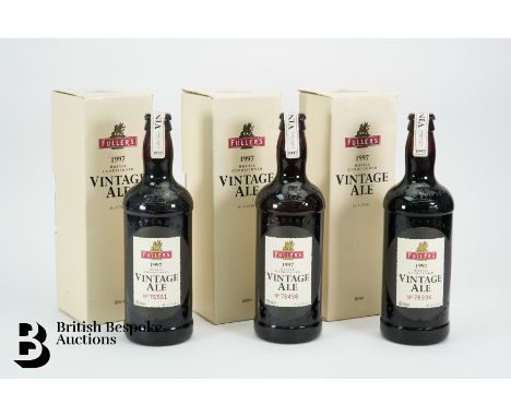 1997 vintage Fullers Ale, in the original boxes, numbered 76561, 76498, 76334.&nbsp;