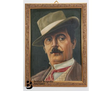 E. Zorro (20th century) oil on board, portrait of an Italian gentleman, signed and dated 1953, framed.&nbsp;