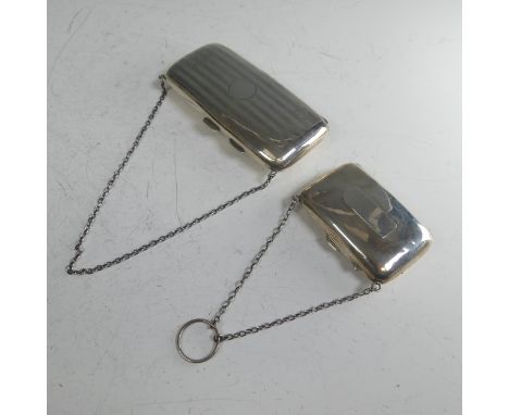 A George V silver Purse, by Horton &amp; Allday, hallmarked Birmingham 1918, of rounded rectangular from with engine turned d