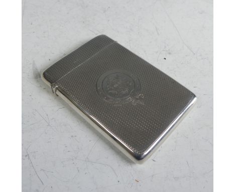 A late Victorian silver Card Case,&nbsp;by&nbsp;Minshull &amp; Latimer, hallmarked Birmingham 1900, of rectangular form, with