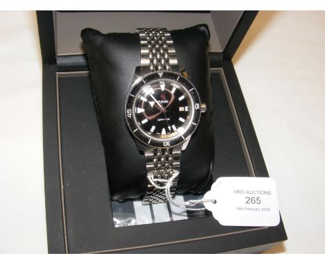 A gent's Rado Captain Cook wristwatch with date aperture, original box and paperwork   CONDITION REPORT 42mm without crownwit