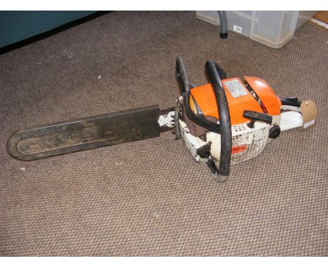 A Stihl petrol driven chainsaw