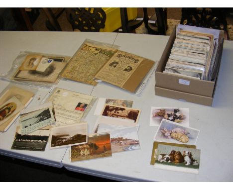 Assorted topographical and other vintage postcards 