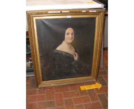 An antique oil on canvas portrait - 76cm x 62cm