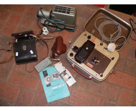 A vintage Cine-Kodak Eight 55 Camera, together with other cameras, etc. 