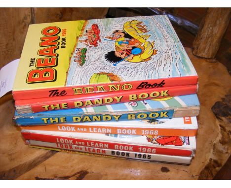 A selection of Beano, Dandy and 'Look & Learn' vintage annuals