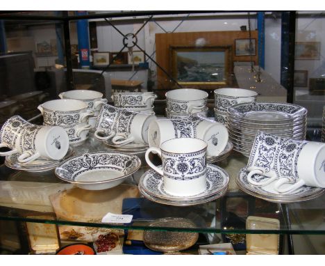 A quantity of Royal Worcester 'Padua' pattern can coffee cups and saucers, etc. 
