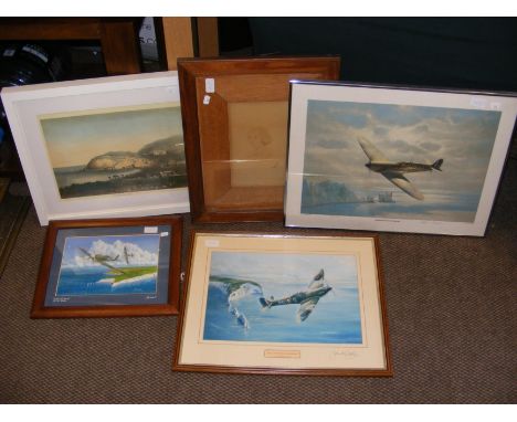 A Limited Edition print by Arthur Sturgess entitled ''Defender of the Sceptred Isle' together with other pictures including t