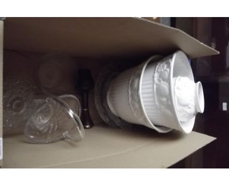 Glassware to include ceramic planters  