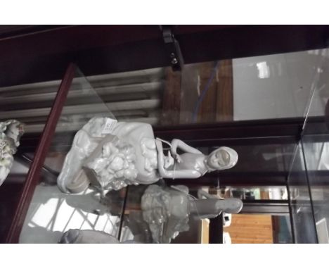 Lladro figure of a lady with a lamp 