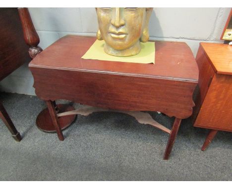 An 18th Century Chippendale style Pembroke table with drawer, butterfly shaped flaps