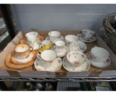 A quantity of trios, cups and saucers, coffee can and saucer etc