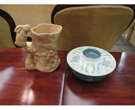A Sylvac rabbit jug and Poole Pottery tureen