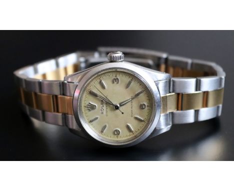 1943 Rolex Oyster Royal, Stainless Steel Case, Screw Back, Model Reference 6246, Serial Number 234813, Champagne Dial, Baton/