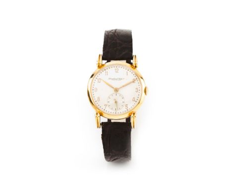 IWCWinding mechanical movement. Yellow gold (800/000) case. With wear signs.34,5mm