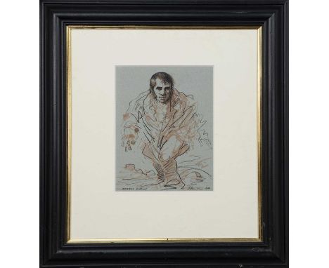 * PETER HOWSON OBE (SCOTTISH b. 1958),ROBERT BURNSmixed media on paper, signed, titled and dated '09image size 30cm x 22cm, o