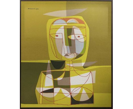 * ROBERT STEWART (SCOTTISH 1924-1995)UNTITLEDprint on linen, signed and dated 1953image size 131cm x 109cm, overall size 134c