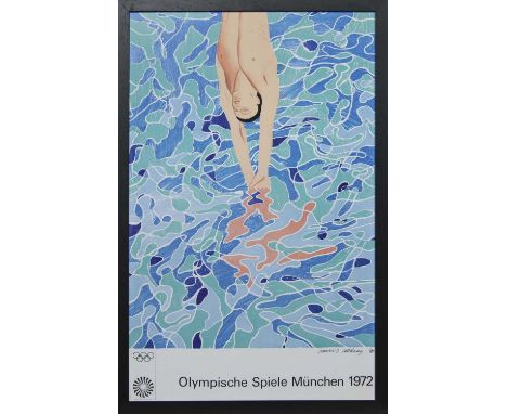 * DAVID HOCKNEY OM CH RA (BRITISH b. 1937),OLYMPISCHE SPIELE MÜNCHENlithograph poster of 'The Diver' commissioned for the 197