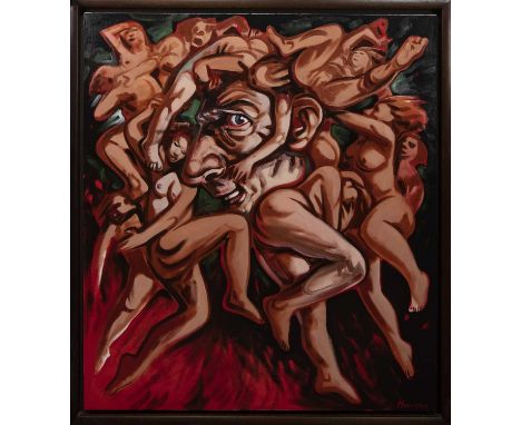 * PETER HOWSON OBE (SCOTTISH b. 1958),WOMEN ON THE MIND - DON GIOVANNI 1995oil on canvas, signedimage size 123cm x 107cm, ove