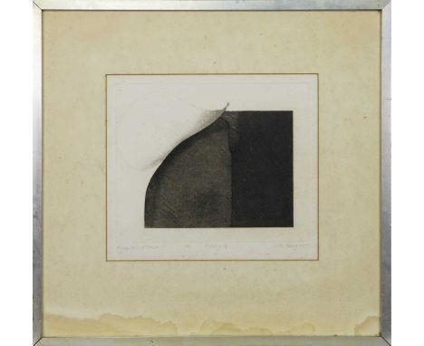* JACKI PARRY RSAMOUNTAIN OF CLOUDetching on paper , signed, numbered 10/15 and dated 1977image size 28cm x 32cm, overall siz