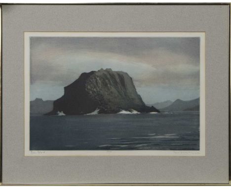 * TOM MACKENZIE (SCOTTISH 1947 - 2018),HOAN ISLAND coloured etching on paper, signed, titled and numbered 15/75image size 30c