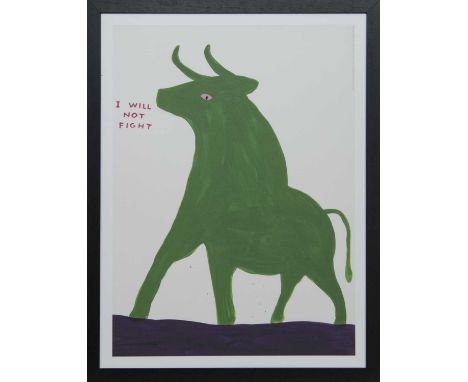 * DAVID SHRIGLEY OBE (SCOTTISH b. 1968),I WILL NOT FIGHT lithograph on 200g Munken Lynx paperimage size 74cm x 54cm, overall 