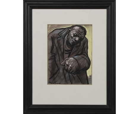 * PETER HOWSON OBE (SCOTTISH b. 1958),LONELY DOSSERpastel on paper, signedimage size 28cm x 21cm, overall size 53cm x 44cm Mo