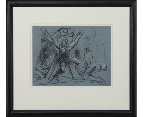 * PETER HOWSON OBE (SCOTTISH b. 1958),SAINT ANDREWpastel on paper, signed and dated '06image size 30cm x 39cm, overall size 6